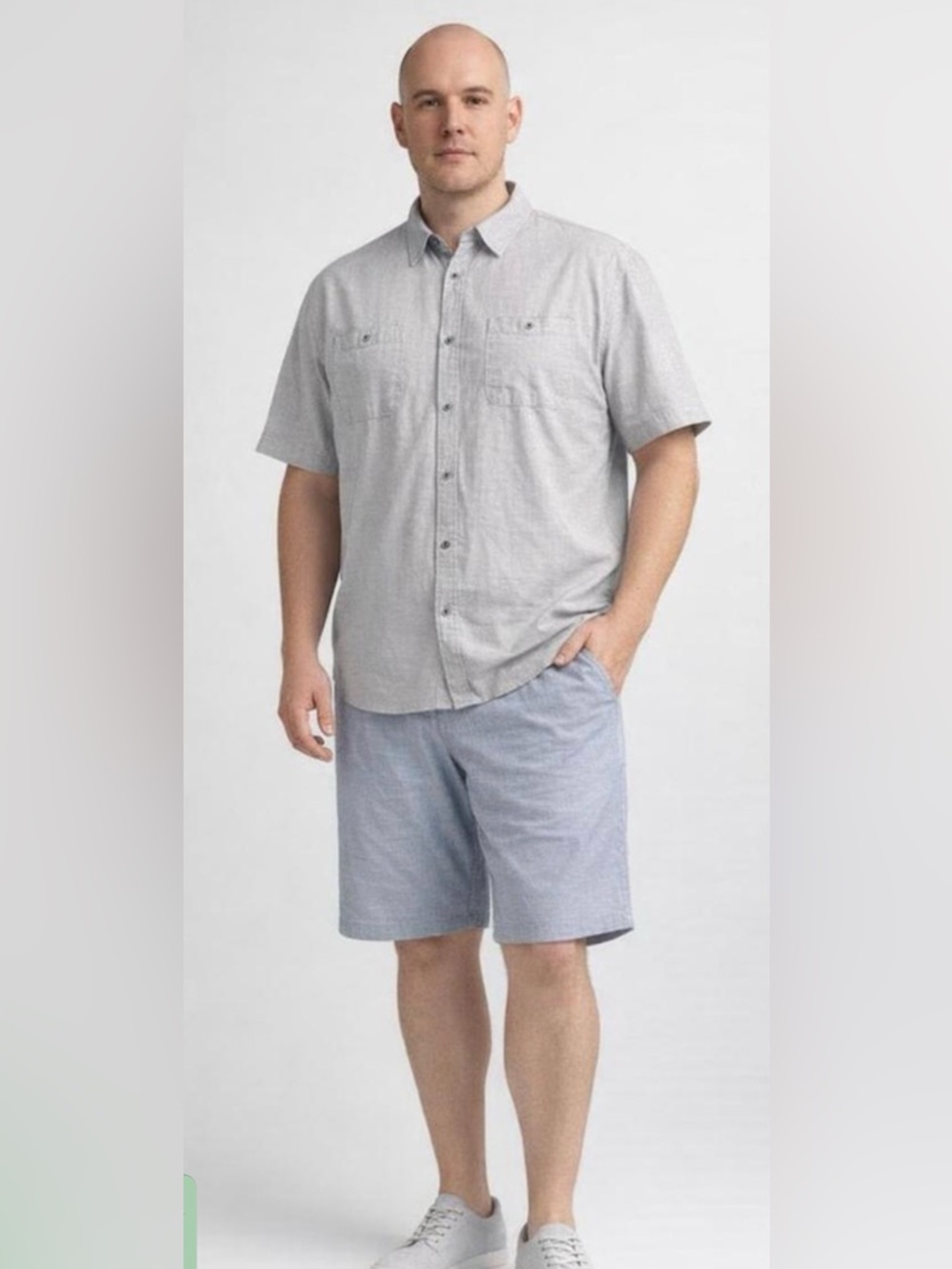 Brixton Light Blue Flat-Front Men's Shorts